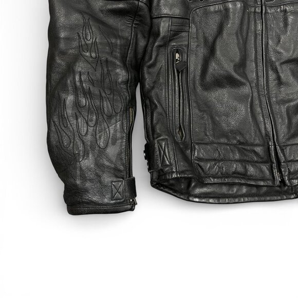 Scorpion Black Leather Motorcycle Racing Padded Armoured Biker Jacket Women's M - Picture 5 of 15